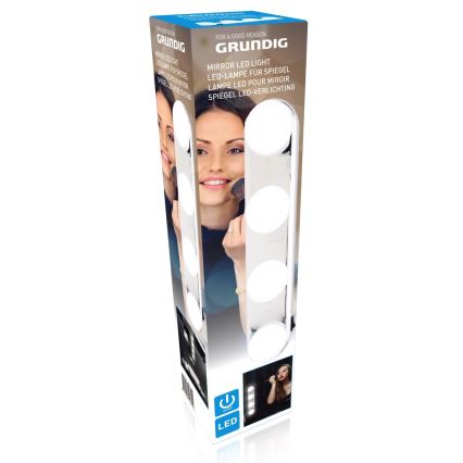 Grundig - Illuminazione a LED per specchi 4xLED/4xAA