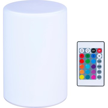 Grundig - Lampada da tavolo LED RGB dimmerabile, alimentazione 3xAAA + telecomando