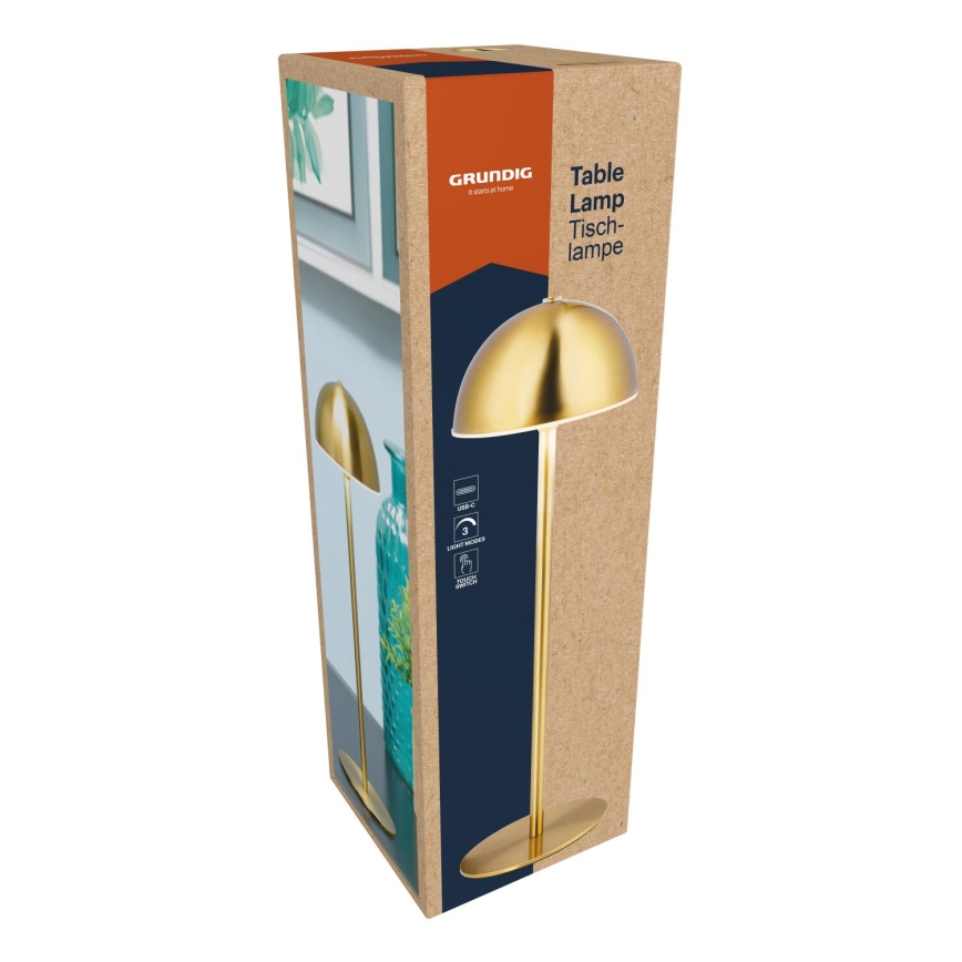 Grundig - Lampada da tavolo touch a LED/2W/5V 1200 mAh