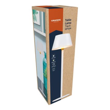 Grundig - Lampada da tavolo touch a LED/5V 1200 mAh