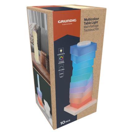 Grundig - Lampada da tavolo touch LED RGB LED/4W/5V