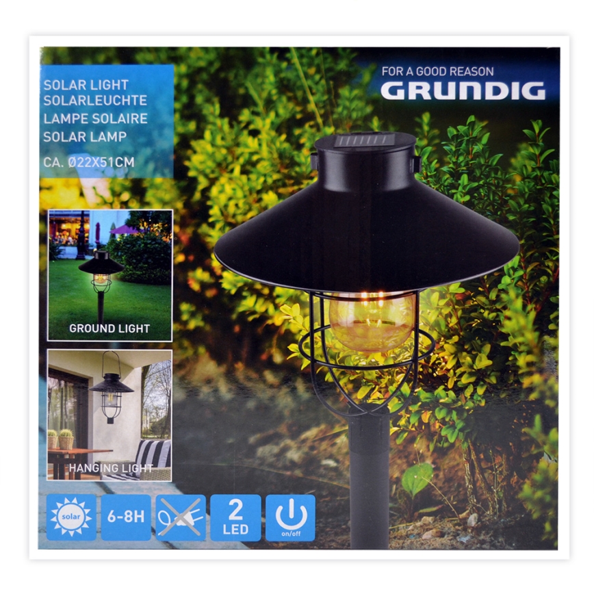 Grundig - Lampada solare LED LED/1,2V 600 mAh