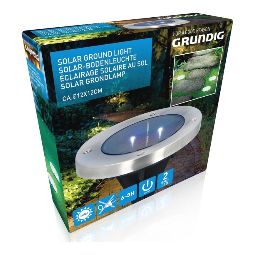 Grundig - Lampada solare LED 2xLED/1,2V 600 mAh