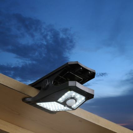 Grundig - Lampada solare LED con sensore di movimento e crepuscolare CLIP-ON LED/9W/3,7V 1500 mAh IP44