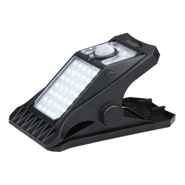 Grundig - Lampada solare LED con sensore di movimento e crepuscolare CLIP-ON LED/9W/3,7V 1500 mAh IP44