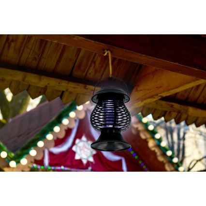 Grundig - Lampada solare UV LED con trappola per insetti LED/1W/1,2V IPX4