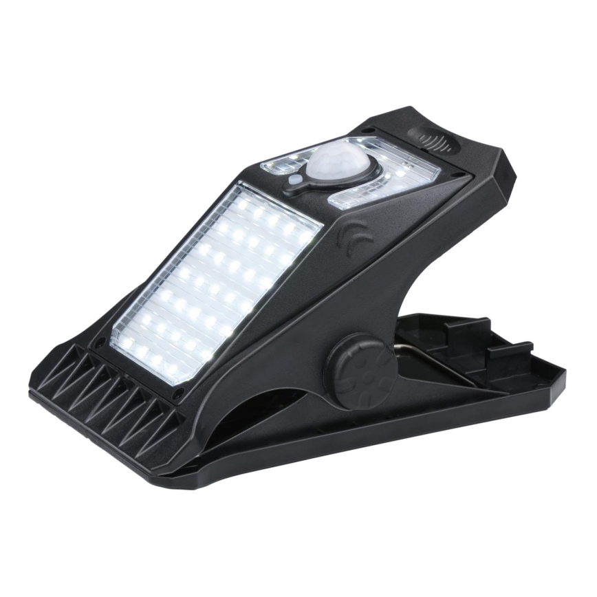 Grundig - LED Luce solare con sensore crepuscolare e di movimento CLIP-ON LED/9W/3,7V 1500 mAh IP44