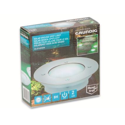 Grundig - LED Luce solare da incasso 2xLED/1,2V