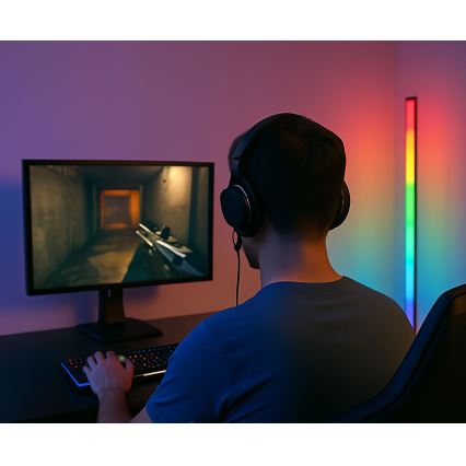 Grundig - LED RGBW Lampada da terra dimmerabile LED/6W/230V + telecomando