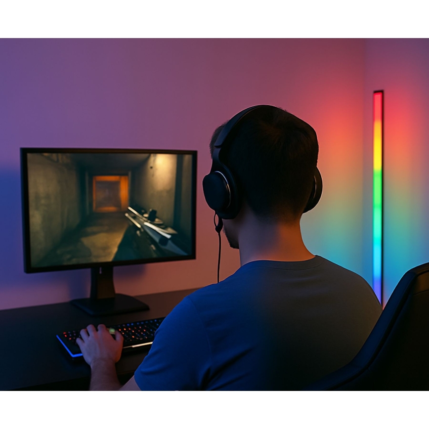 Grundig - LED RGBW Lampada da terra dimmerabile LED/6W/230V + telecomando