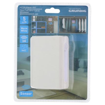 Grundig - Luce notturna a LED con sensore LED/3xAAA