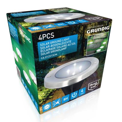 Grundig - SET 4x Lampada LED solare LED/1W/1,2V 600 mAh IP65