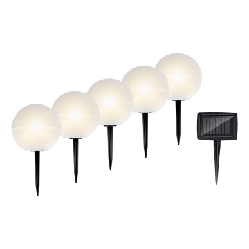 Grundig - SET 5x LED RGBW  Lampada solare LED/3,2V IP44