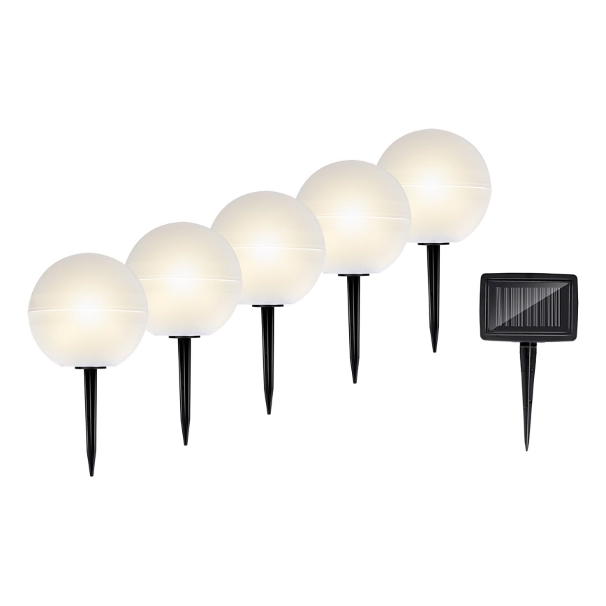 Grundig - SET 5x LED RGBW  Lampada solare LED/3,2V IP44