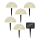 Grundig - SET 5x LED RGBW Lampada solare LED/3,2V IP44