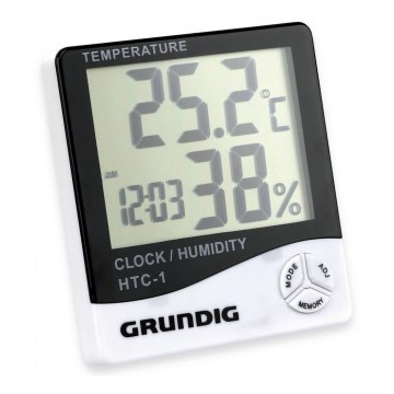 Grundig - Stazione meteo wireless con sveglia 1xAAA