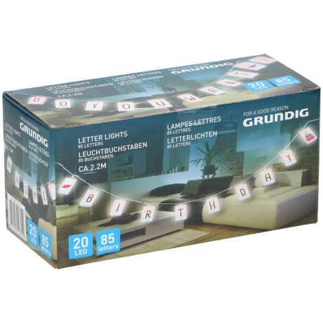 Grundig - Striscia LED con 85 numeri 20xLED/2xAA