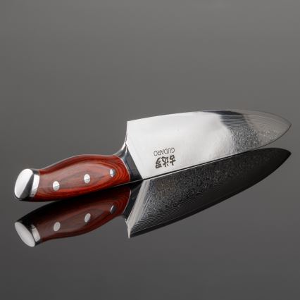 Gudaro - Coltello da chef in acciaio damascato KENSHO 8, 67 strati d'acciaio, lunghezza lama 20 cm