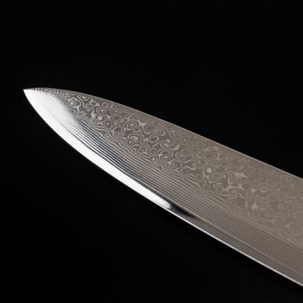 Gudaro - Coltello da chef in acciaio damascato KENSHO 8, 67 strati d'acciaio, lunghezza lama 20 cm