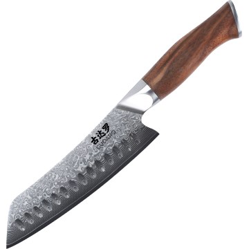 Gudaro - Coltello da cucina Santoku damascato TAKUMI 7