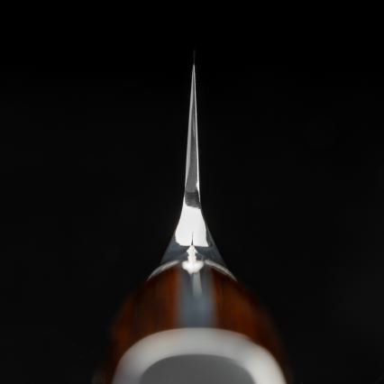 Gudaro - Coltello da cucina santoku in acciaio damascato FENG 7,5, 67 strati d'acciaio, lunghezza 18 cm