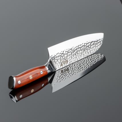 Gudaro - Coltello da cucina Santoku MIYABI 7, in acciaio damascato a 67 strati, lunghezza 17,5 cm