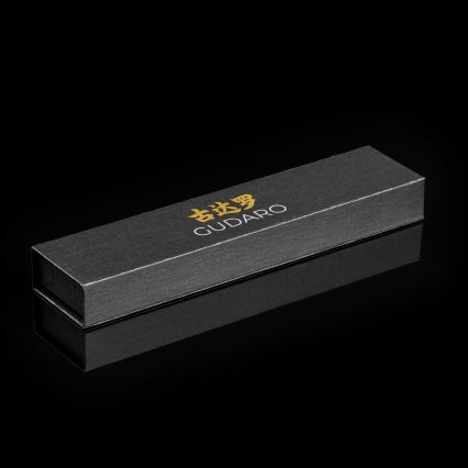 Gudaro - Coltello da cucina universale in acciaio damasco AKIRO 5, 67 strati d'acciaio, lunghezza 12,5 cm, nero