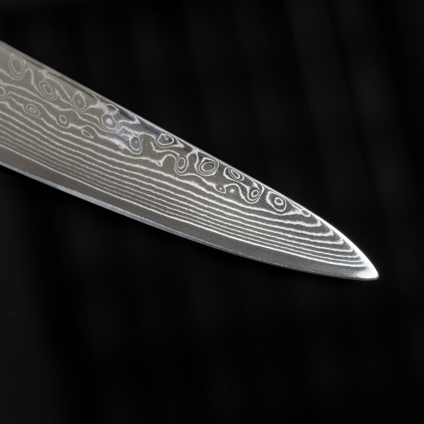 Gudaro - Coltello da cucina universale SHIRO 5, in acciaio damasco a 67 strati, lama 12,5 cm