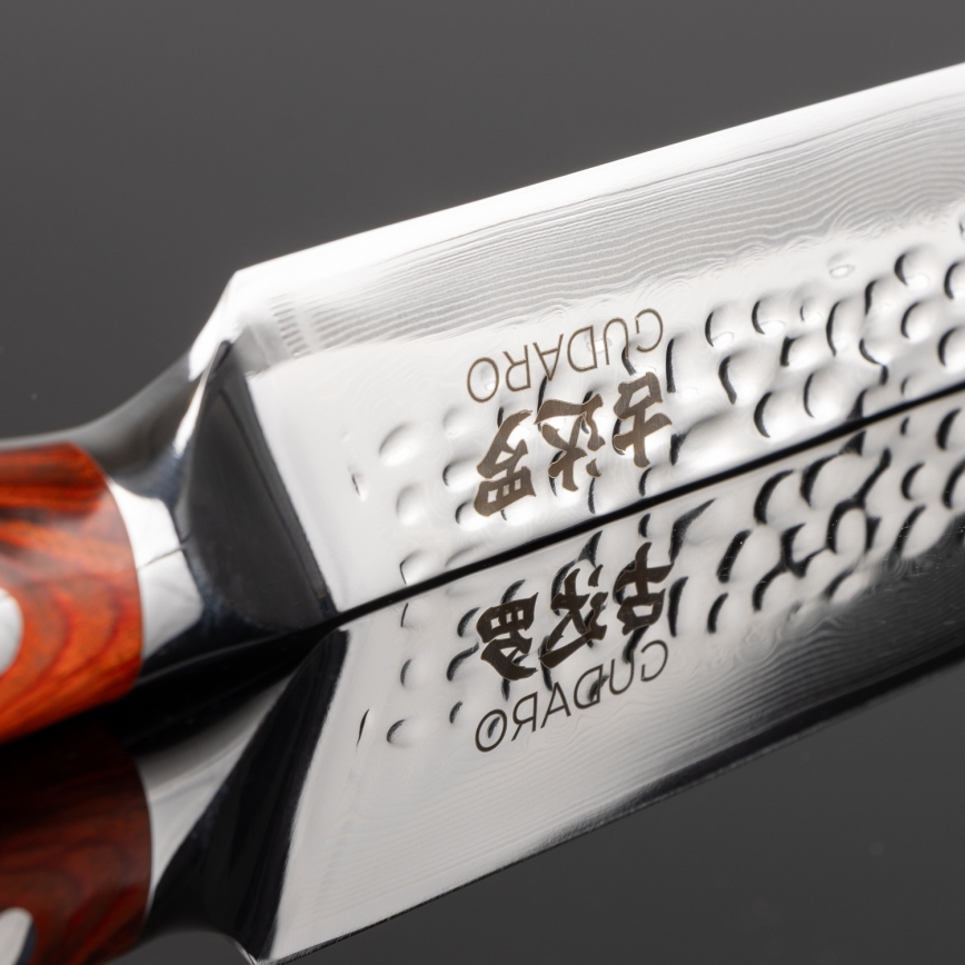 Gudaro - Coltello da porzionare MIYABI 8, acciaio damascato a 67 strati, lunghezza 20 cm