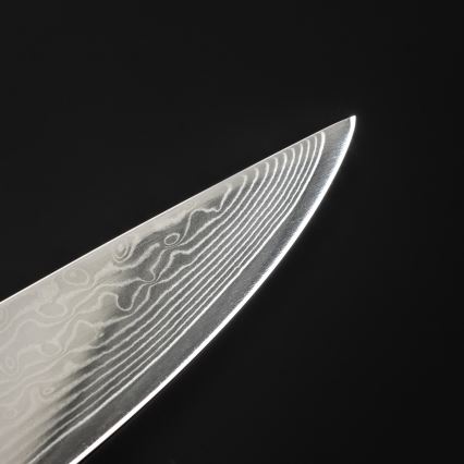 Gudaro - Coltello porzionatore damascato SHIRO 8, 67 strati di acciaio, lunghezza 20 cm