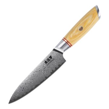 Gudaro - Coltello universale da cucina in acciaio damascato HIKARI 5