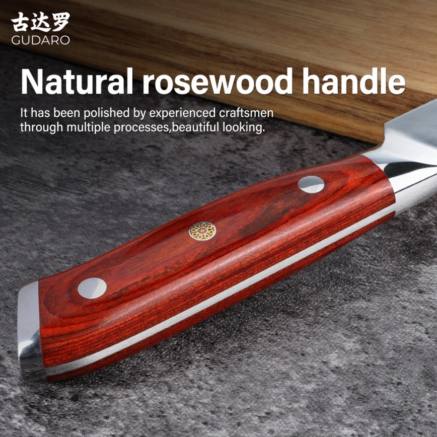 Gudaro - Coltello universale da cucina damascato MIYABI 5, acciaio a 67 strati, lunghezza 12,5 cm