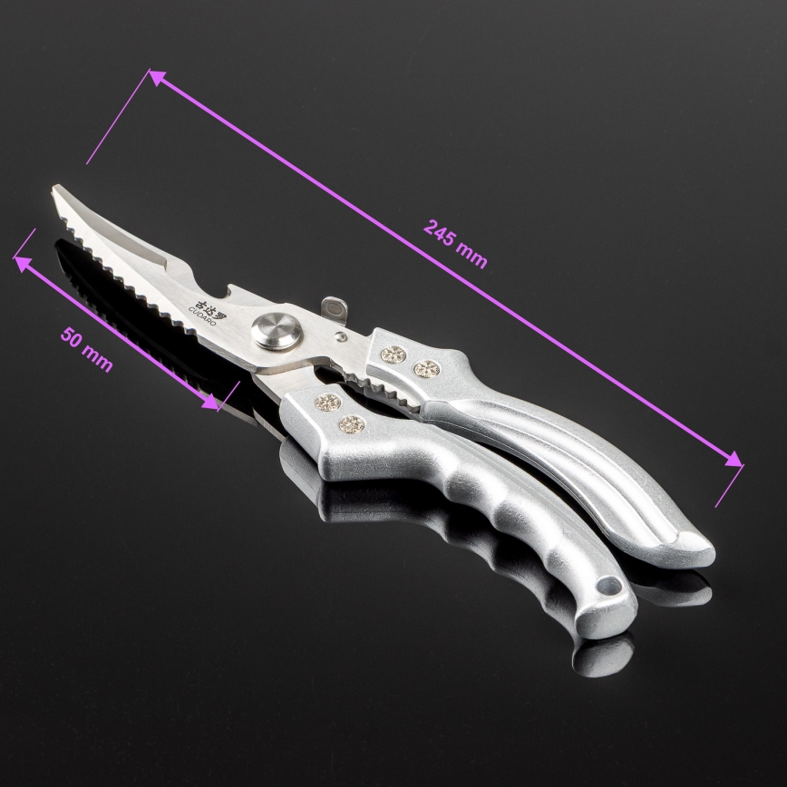 Gudaro - Forbici per pollame NOBURU 24,5 cm argento