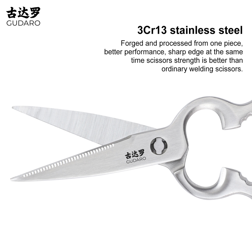 Gudaro - Forbici per pollame RONIN 20,6 cm in acciaio inox