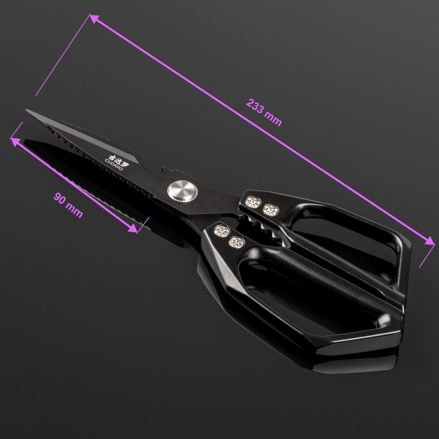 Gudaro - Forbici per pollame SHOGUN 23,3 cm nero
