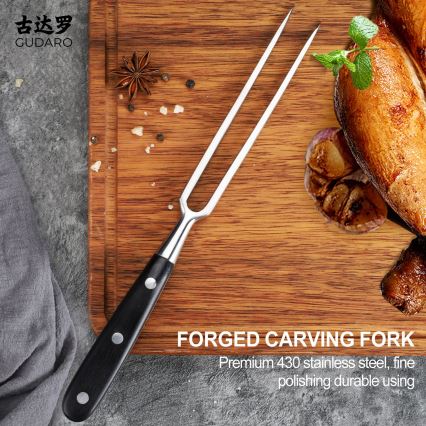 Gudaro - Forchetta da cucina MIYABI nera/pakka