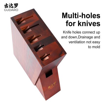 Gudaro - Portacoltelli 25x25x10 cm AKIRA in acacia