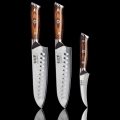 Gudaro - Set da 2 coltelli Santoku in acciaio damascato FENG 7,5