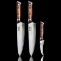 Gudaro - Set da 2x coltelli da chef in acciaio damascato FENG 8