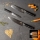 Gudaro - Set da 3 coltelli da cucina in acciaio damascato AKIRO + supporto magnetico per coltelli