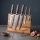 Gudaro - Set da 5 coltelli da cucina in damasco SHIRO + portacoltelli magnetico