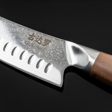 Gudaro - Set di 5 coltelli da cucina in damasco TAKUMI + supporto magnetico