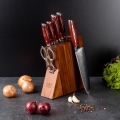 Gudaro - Set di coltelli da cucina con ceppo KENSHO, 7 pezzi, in acacia