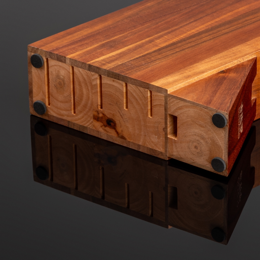 Gudaro - Set di coltelli da cucina con ceppo KENSHO, 7 pezzi, in acacia