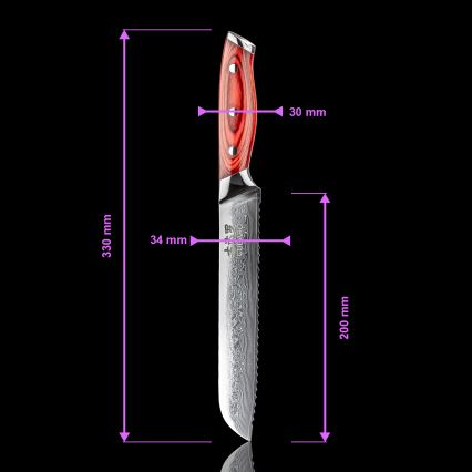 Gudaro - Set di coltelli da cucina con ceppo KENSHO, 7 pezzi, in acacia