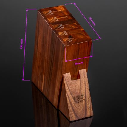 Gudaro - Set di coltelli da cucina con ceppo KENSHO, 7 pezzi, in acacia