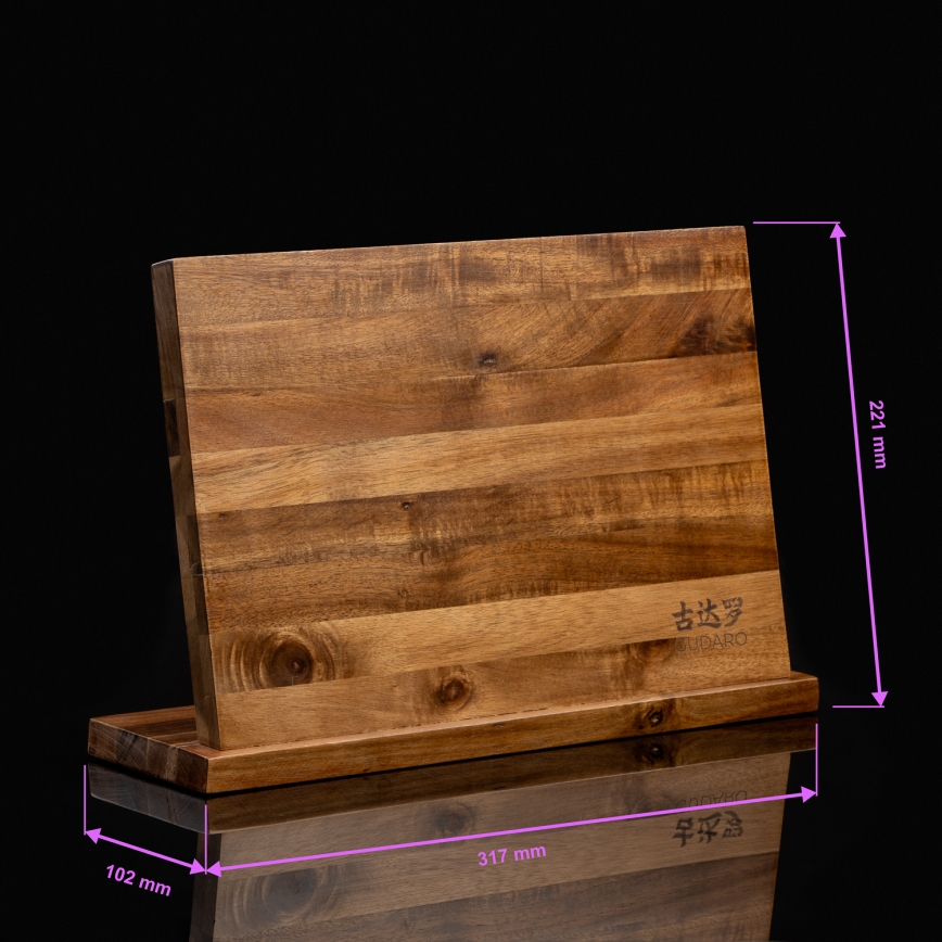 Gudaro - Supporto magnetico per coltelli AKIRA in legno di acacia