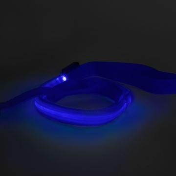 Guinzaglio ricaricabile LED 120 cm 2xCR2032/5V/40 mAh blu