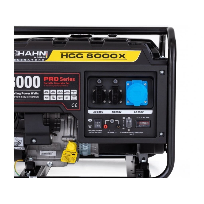 Hahn & Sohn 7410 - Generatore elettrico a benzina HGG 8000X 6500W