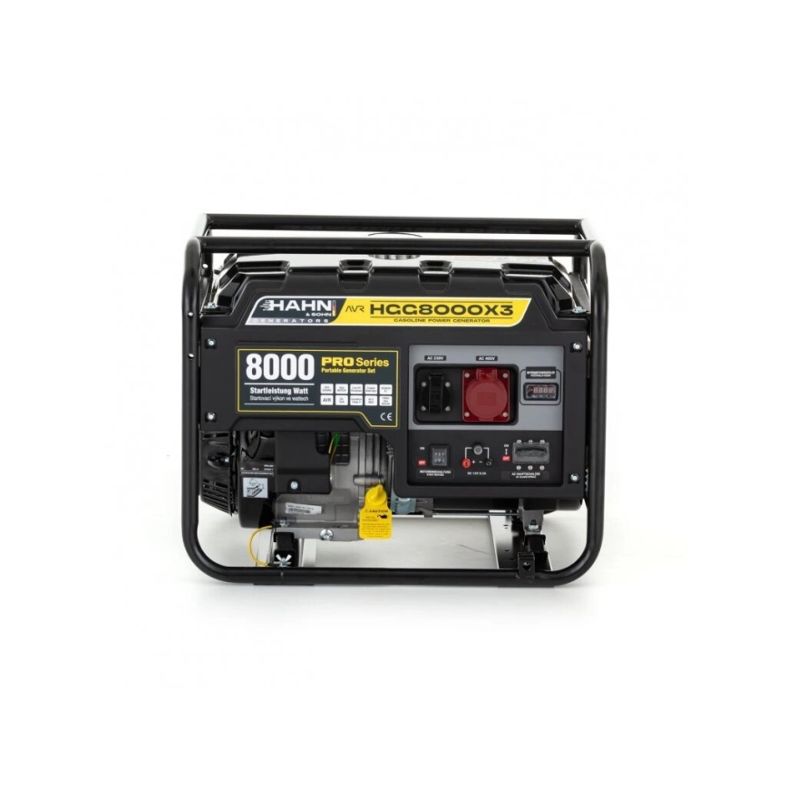 Hahn & Sohn 9177 - Generatore elettrico a benzina HGG 8000 X3 6500W